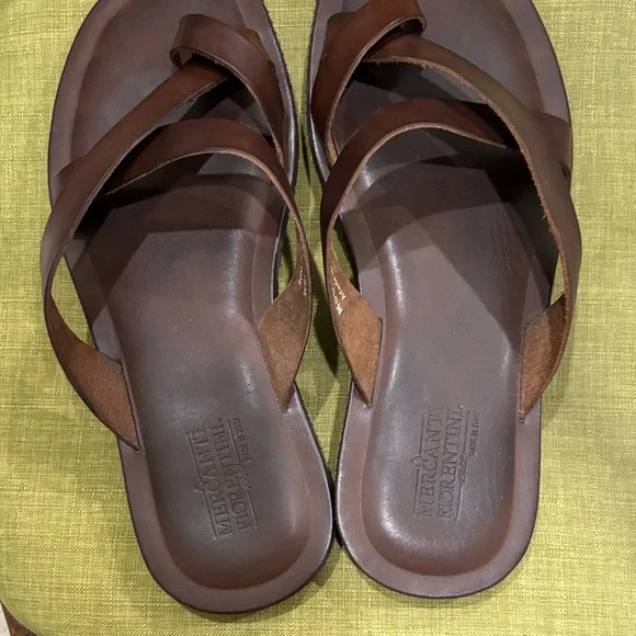 Mercanti Fiorentini Brown Sandals with Toe Loop - Picture 7 of 11